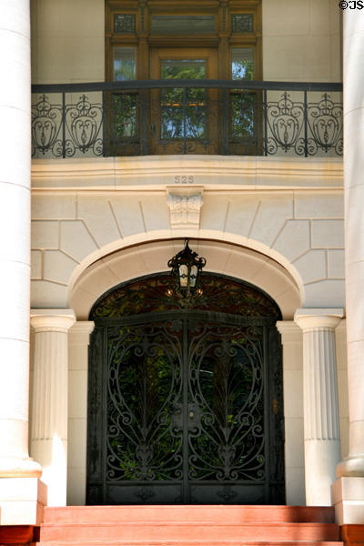 Front door of Kieth-Brown Mansion. Salt Lake City, UT.