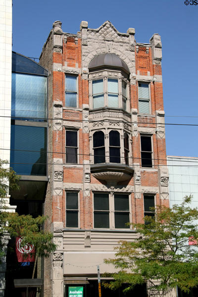 Sarah Daft Block (1889) (4 floors) (128 S. Main St.). Salt Lake City, UT. Architect: E.L.T. Harrison of Harrison & Nichols.