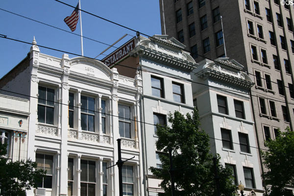 First National Bank (former Masonic Hall) & Salt Lake Herald Building on S. Main Street. Salt Lake City, UT.