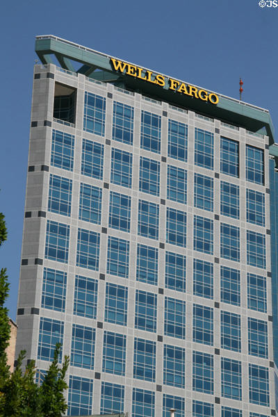 Upper corner detail of Wells Fargo Center. Salt Lake City, UT.