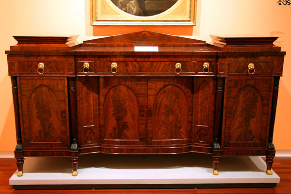 Mahogany sideboard (c1813-8) by Joseph B. Barry at Utah Museum of Fine Art. Salt Lake City, UT.