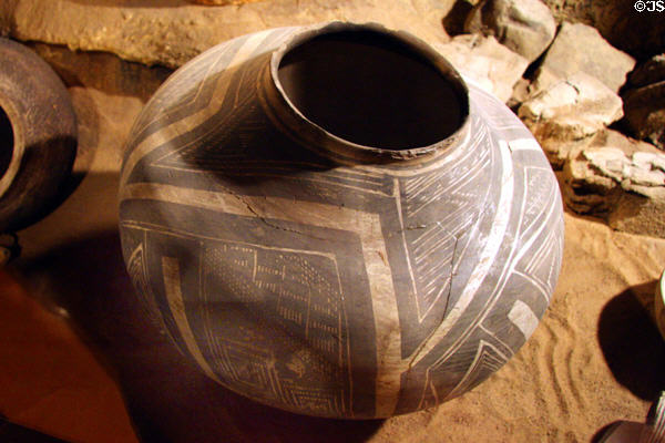 Tesegi Canyon, AZ, Pueblo ceramic collection (c1260-1284) at Utah Museum of Natural History. Salt Lake City, UT.