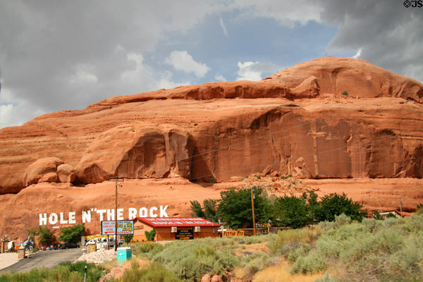 Hole N The Rock tourist attraction along Highway US191 south of Moab, Utah. UT.