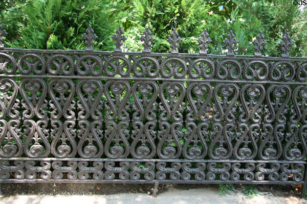 Cast iron fence of George Wisham Roper House. Norfolk, VA.