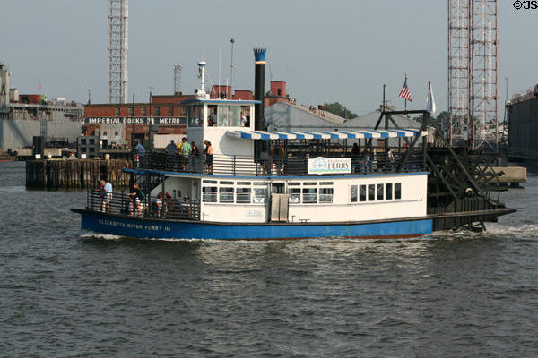 Elizabeth River Ferry between Norfolk & Portsmouth. Norfolk, VA.