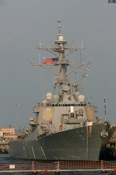 USS Cole (DDG-67) Arleigh Burke-class Aegis-equipped guided missile destroyer at Naval Station Norfolk. Norfolk, VA.