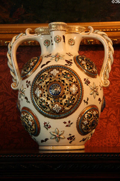Hungarian vase in living room of Hunter House museum. Norfolk, VA.