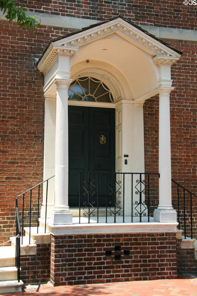 Entrance of Moses Myers House museum branch of Chrysler Museum. Norfolk, VA.