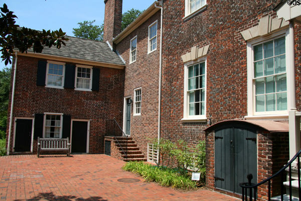 Back courtyard of Moses Myers House museum. Norfolk, VA.
