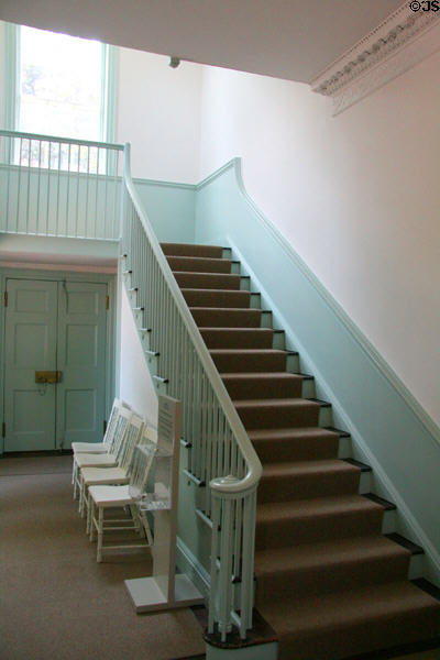 Front hall stairs of Moses Myers House museum. Norfolk, VA.