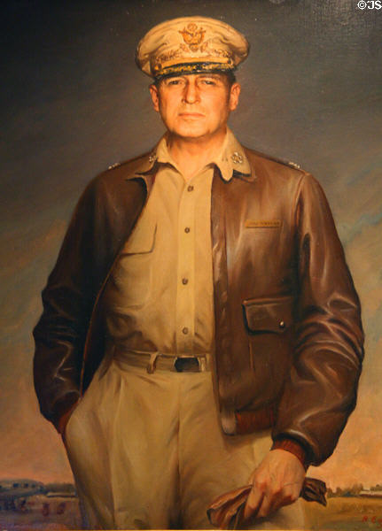 Portrait of General MacArthur in Douglas MacArthur Memorial. Norfolk, VA.