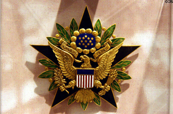 General MacArthur's War Department General Staff identification badge in Douglas MacArthur Memorial. Norfolk, VA.
