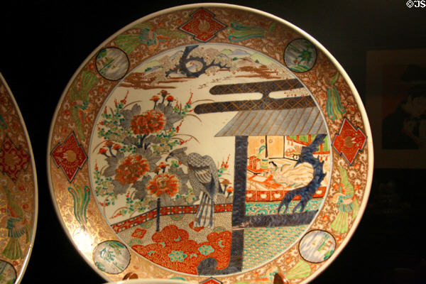 Japanese Imari plate (19thC) from MacArthur's collection at Douglas MacArthur Memorial. Norfolk, VA.