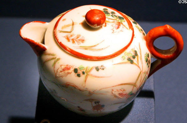 Jamestown Exposition (1907) souvenir Japanese teapot at Hampton Roads Naval Museum. Norfolk, VA.