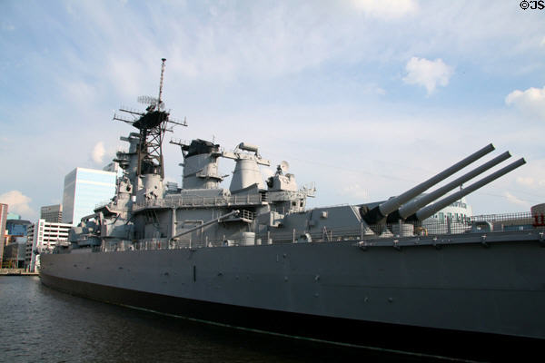 Starbord side of Battleship Wisconsin. Norfolk, VA.