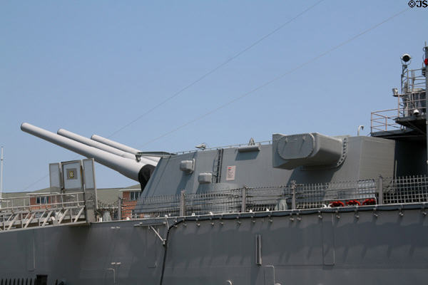 Rear guns of Battleship Wisconsin. Norfolk, VA.