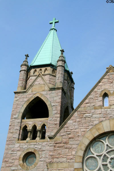 Gothic details of St. John Episcopal Church (1896) (424 Washington St.). Portsmouth, VA.