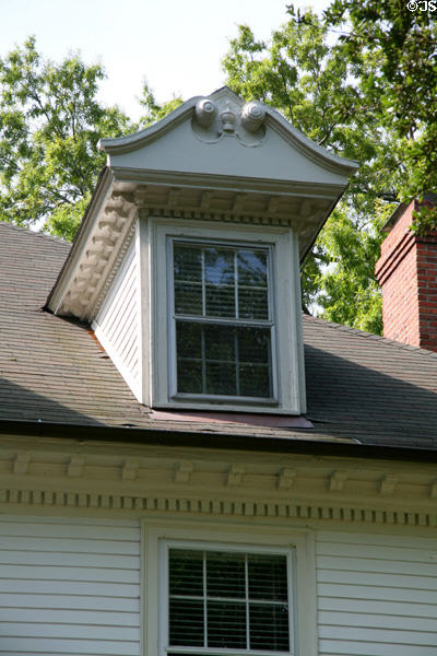 Dormer detail of New Hampshire House for 1907 Jamestown Exposition now used by Naval Station Norfolk. Norfolk, VA.
