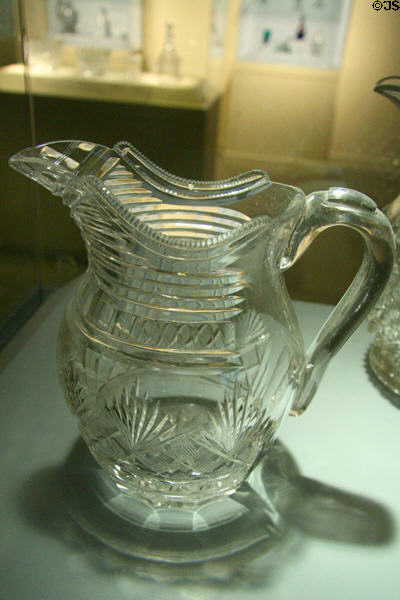 Cut glass pitcher (c1825-35) by Bakewell, Pears & Co., Pittsburgh, PA, at Chrysler Museum of Art. Norfolk, VA.