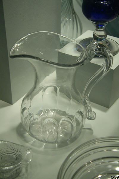 American blown glass pitcher (c1820-50) at Chrysler Museum of Art. Norfolk, VA.