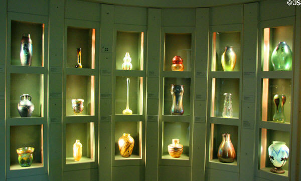 Collection of Art Nouveau vases at Chrysler Museum of Art. Norfolk, VA.