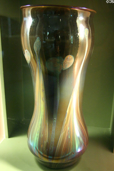 Blown glass vase (c1893-6) by Tiffany Glass & Decorating Co. at Chrysler Museum of Art. Norfolk, VA.