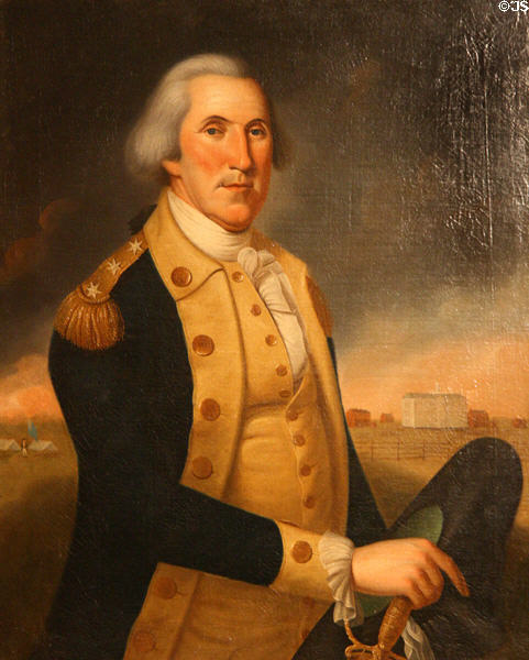 Portrait of George Washington (c1791-3) by Charles Peale Polk at Chrysler Museum of Art. Norfolk, VA.