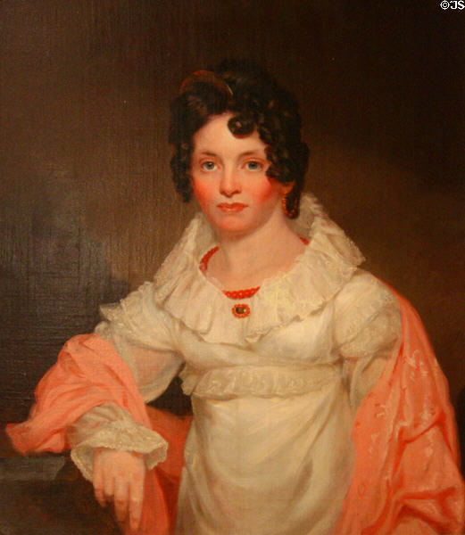 Portrait of Mrs. Robert Young Hayne (Rebecca Brewton Motte Alston) (c1820) by Samuel F.B. Morse at Chrysler Museum of Art. Norfolk, VA.