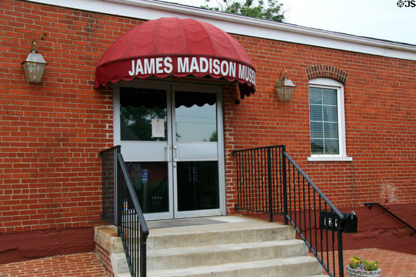 James Madison Museum (129 Caroline St.). Orange, VA.