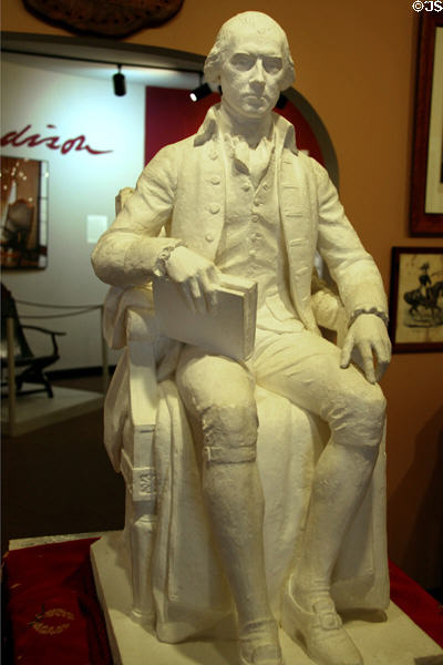 Statue of James Madison (1980) by Walker Hancock at James Madison Museum. Orange, VA.