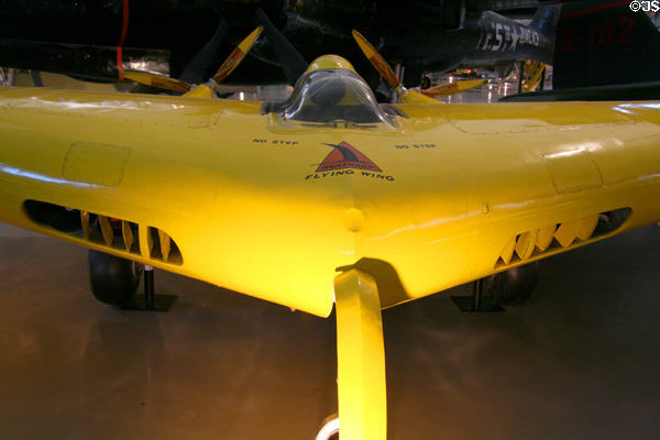Nose view of Northrop N-1M flying wing (1940) at National Air & Space Museum. Chantilly, VA.