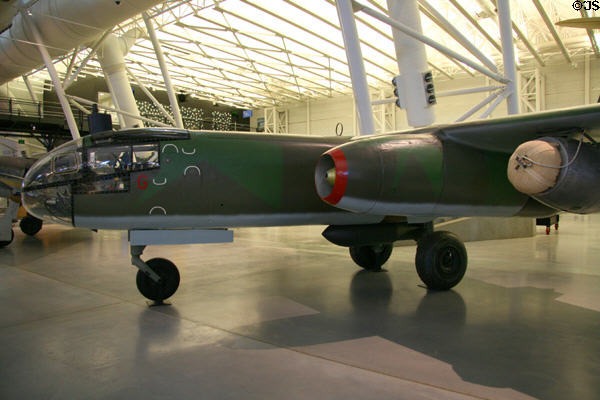 Arado Ar 234 B Blitz (Lightning) jet bomber (1944) from Germany at National Air & Space Museum. Chantilly, VA.