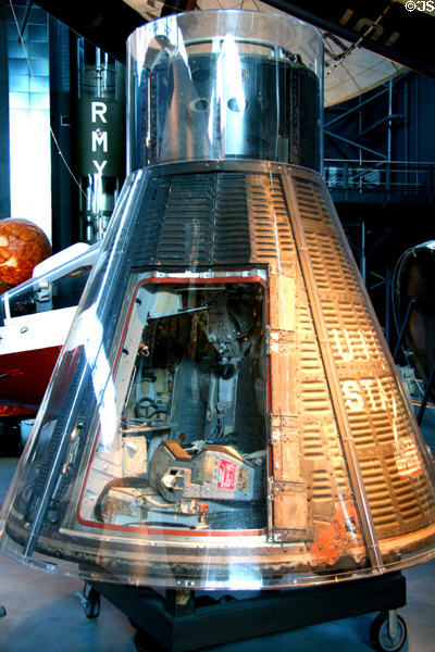 Gemini VII space capsule (1965) at National Air & Space Museum. Chantilly, VA.