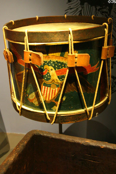 Union military snare drum at Manassas NHS museum. Manassas, VA.