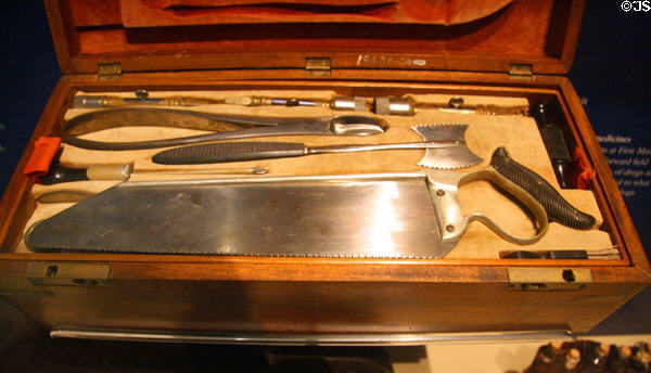 Surgeon's Civil War surgical kit at Manassas NHS museum. Manassas, VA.