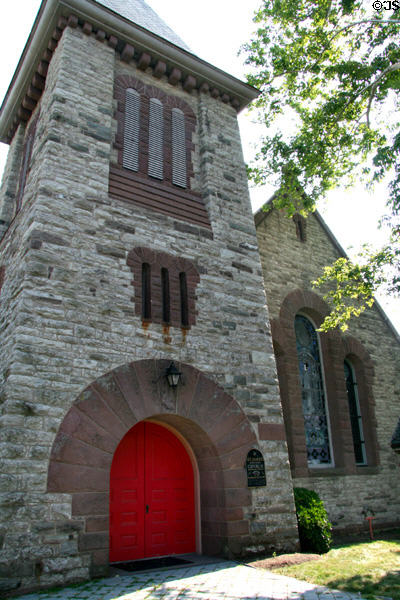 Entrance tower of St. James Episcopal Church (1895). Leesburg, VA.