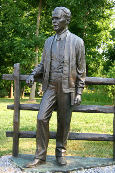 Statue of General George Catlett Marshall (1880-1959) recipient of 1953 Nobel Peace Prize for the Marshall Plan to save Europe. Leesburg, VA.