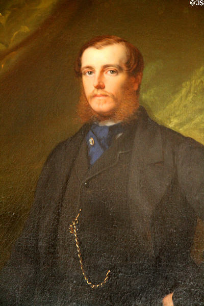 Portrait of George Carter II detail at Oatlands. Leesburg, VA.