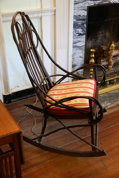 Bentwood rocking chair (mid 19thC) at Oatlands. Leesburg, VA.