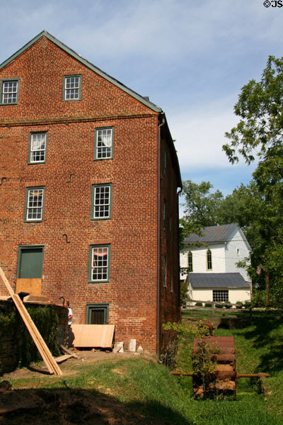 Waterford Mill with rusted mill wheel. Waterford, VA.