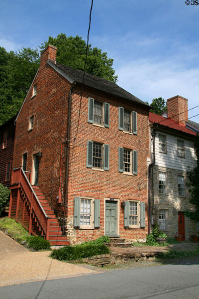 Three-story Federal-style brick house (40158 Main St.). Waterford, VA.