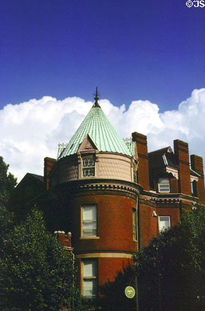 Turreted brick house at corner of Court & North Streets. Portsmouth, VA.