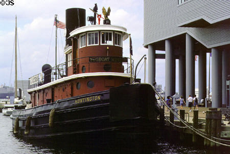 Huntington Tugboat Museum Ship docked at Nauticus National Maritime Center. Norfolk, VA.
