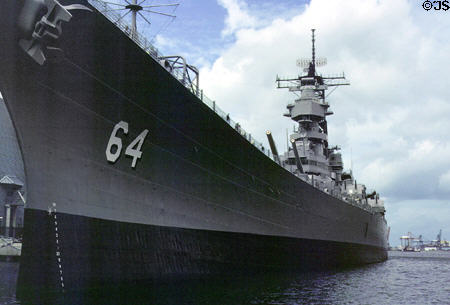 Battleship Wisconsin at Hampton Road Naval Museum. Norfolk, VA.