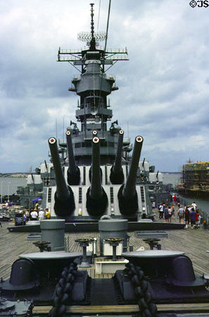 Guns of Battleship Wisconsin at Hampton Road Naval Museum. Norfolk, VA.