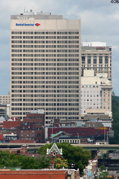 Bank of America, BB&T, & American National Bank buildings on Richmond skyline. Richmond, VA.