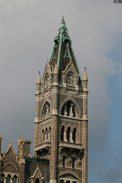 Clock tower of Richmond Old City Hall. Richmond, VA.