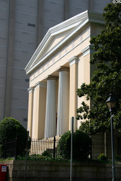 Old First Baptist Church (1841) (1110 E. Broad St.) now VCY Student Center. Richmond, VA. Style: Greek Revival. Architect: Thomas U. Walter. On National Register.