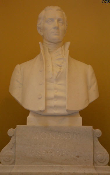 James Monroe bust in Virginia State Capitol. Richmond, VA.