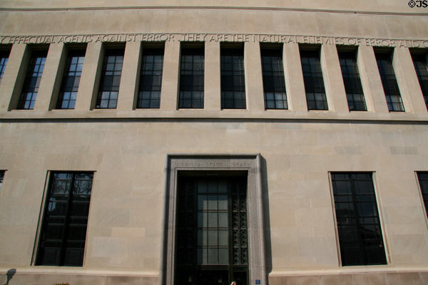 Patrick Henry Building (old Virginia State Library facade) (1938-40) (1111 E. Broad St.). Richmond, VA.